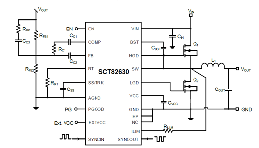 5.5V-65V Vin同步降压控制器